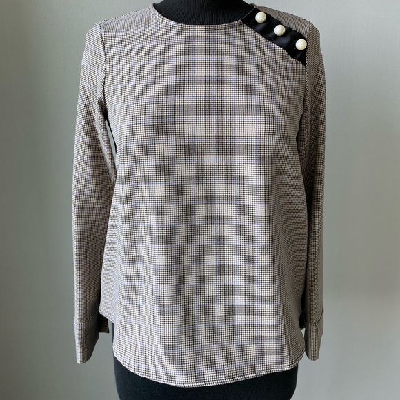 Zara Tops - ZARA BASICS: NWOT- PLAID MIX, LONG SLEEVE